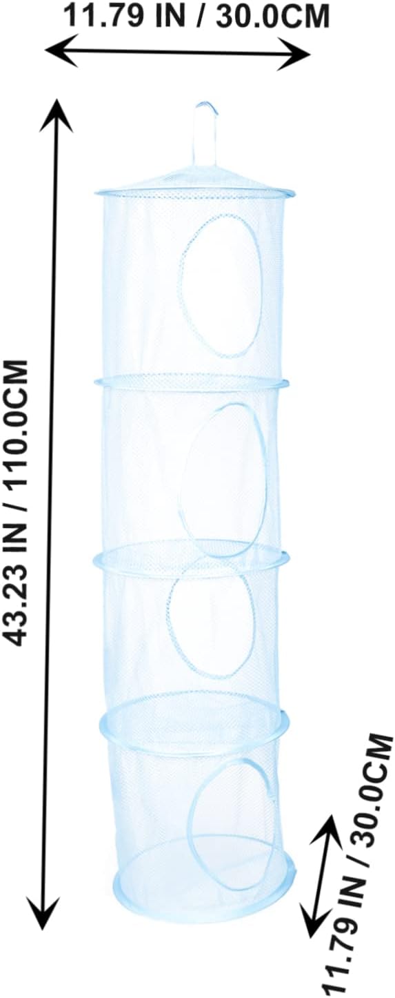 1Pc Drying Basket Breathable Four Compartment Organizer for Underwear Socks and Sundries Storage and Design for Bedroom and Laundry Use