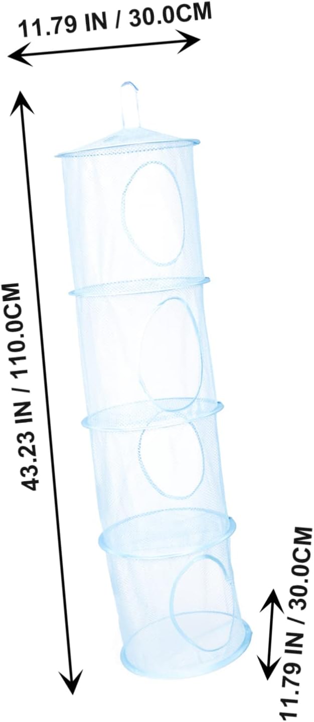 1pc Ventilated Drying Basket Space-saving Clothes Organizer Capacity and Four Compartments for Laundry and Toy Storage