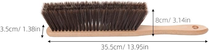 ARTIBETTER Wooden Handle Carpet Brush with Supple Soft Bristles, 2pcs Bed Cleaning Brush Set for Upholstery and Furniture Dust Removal, Household Floor and Couch Cleaner