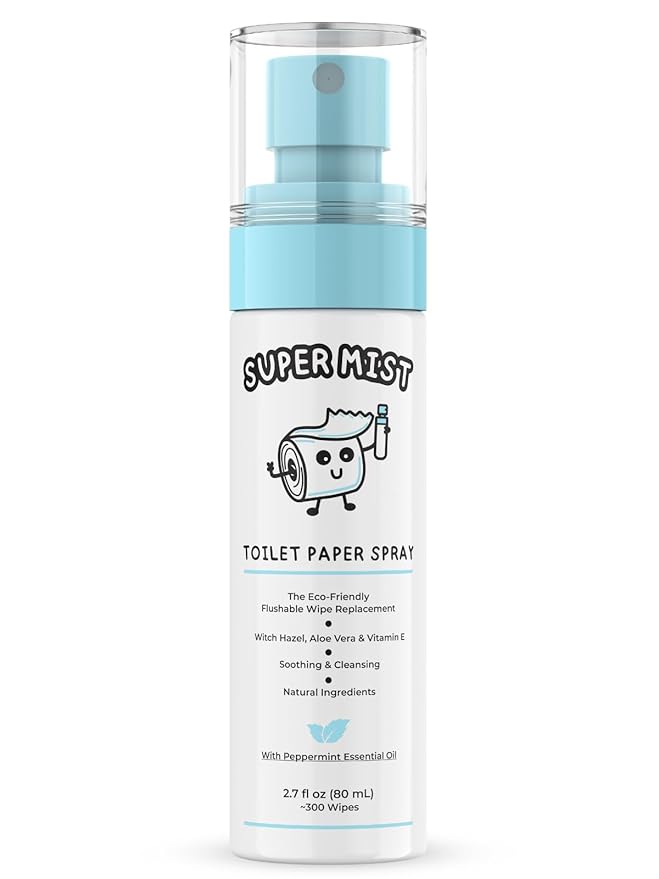 Toilet Paper Spray (2.7 fl oz/300+ Uses) - Upgrade Toilet Paper into a Gentle, Cleansing Wipe | A Better Toilet Paper Experience | Soothing Formula | Travel Friendly