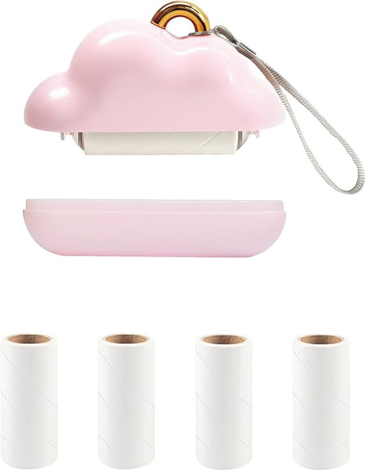 Mini Lint Roller & Lint Remover - Reusable Pet Hair Remover with Extra Sticky Refills for Clothes, Furniture | Lint Rollers for Pet Hair Extra Sticky | Portable Travel Size Lint Roller
