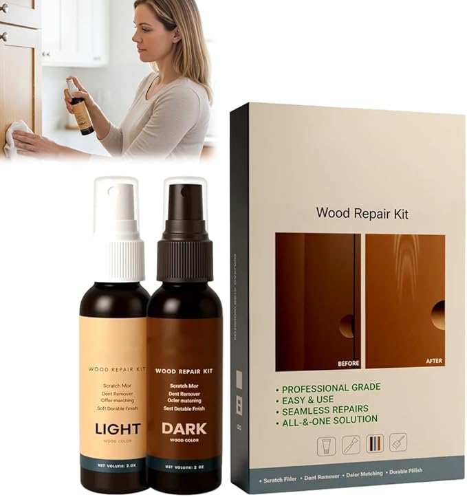 Professional Wood Floor Scratch Repair, Wood Repair Kit, Restore A Finish for Wood, Floor Cover Nicks and Scratches, Hides Minor Defects, Wood Furniture Repair Kit (2Sets)