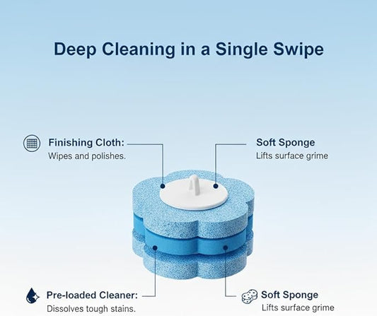 Disposable Toilet Brush for Bathroom Cleaning, Toilet Brush and Holder Set, Deep Cleaning Toilet Bowl Cleaner with Replaceable Heads, Hygienic Storage Design (White -Full Set with 24 Refills)