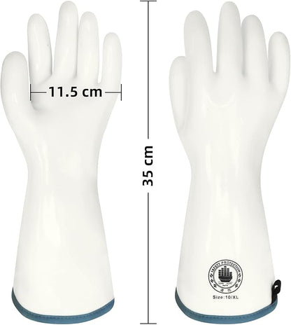 Silicone Oven Gloves, Heat Resistant Oven Gloves with Fingers, Kitchen Oven Mitts Smoker Barbecue Gloves for Baking, Grilling, Cooking, Food Grade, Waterproof, (10)