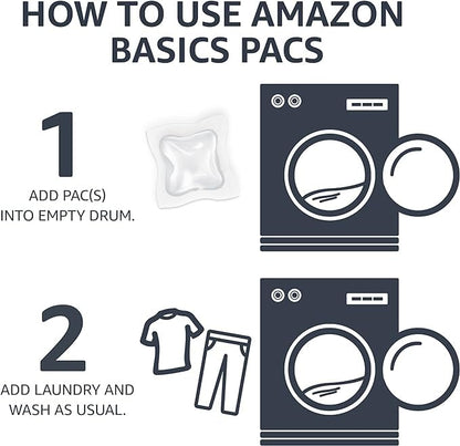 Amazon Basics Laundry Detergent Pacs, Free & Clear, Hypoallergenic, Fragrance Free, HE Compatible, Easy to Use, 120 Count (New Packaging)