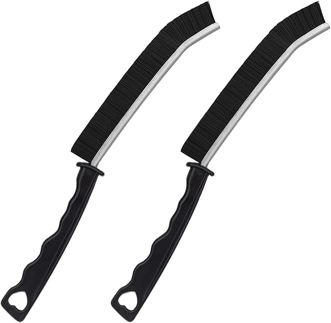 2pcs Hard Bristle Crevice Brush, Gap & Grout Cleaner, Tile & Kitchen Window Bathroom Crevice Cleaning Tool