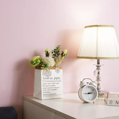 HeloHo Solid Light Pink Wallpaper Matte Textured Peel and Stick Wallpaper 118"X15.7" Modern Self Adhesive Removable Wall Paper Waterproof Contact Paper for Living Room Bedroom Decor