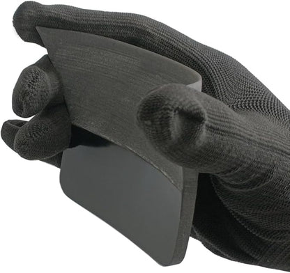 Black Soft Rubber Wrap Squeegees Carbon Fiber Vinyl PPF Scraper Car Window Tinting Tool Glass Cleaner (Black 2 Cut Edge)
