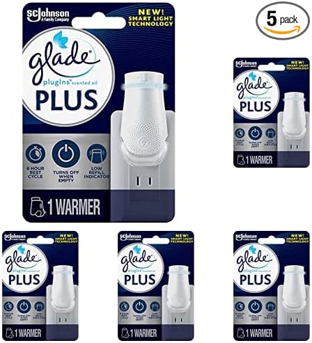 Glade PlugIn Plus Air Freshener Warmer, Holds Scented Oil Refill, 1 Count (Pack of 5)