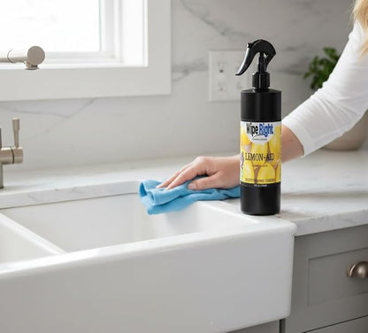 Wipe Right Cleaning Solutions-MultiPurpose Lemon-Aid Cleaner. Plant Based 16 oz. Household Daily Cleaner. Lavender And Lemon Scented. Use in Kitchen, bathroom, countertop,walls,fridge,stove