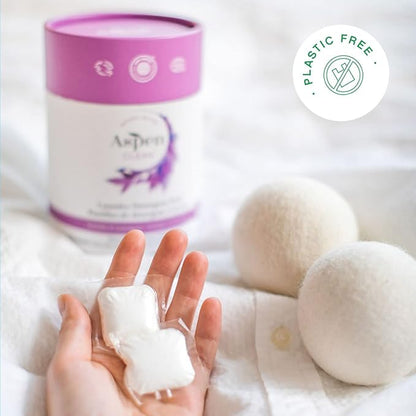 AspenClean | Laundry Pods | Lavender and Lemongrass | Made for Sensitive Skin | Zero Plastic | Non - Toxic | 100% Natural | EWG Verified - 36 Count