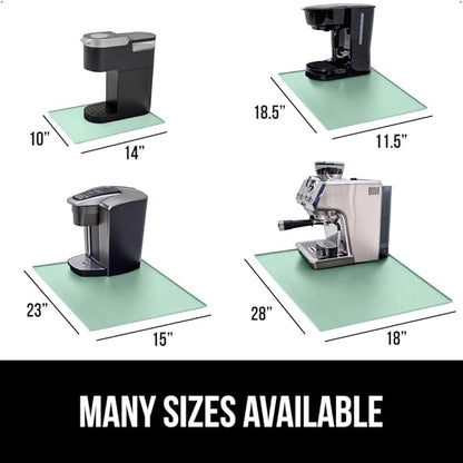 GORILLA GRIP Silicone Coffee Mat, 15x23, Espresso Machine Bar Accessories, Keep Kitchen Counters Clean, Stays in Place, Waterproof and Heat Resistant Dish Drying Mats, Home Decor Essentials, Mint
