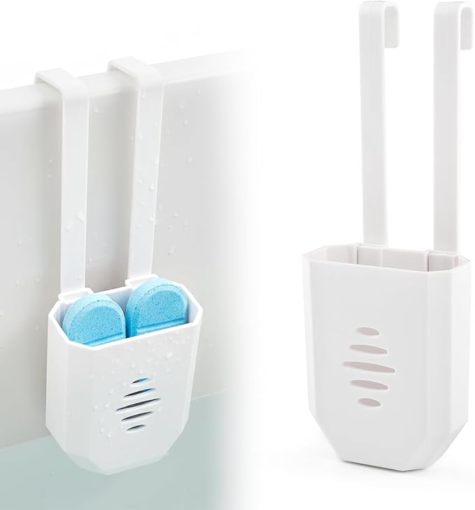 Toilet Tank Tablet Holder, 3.7 x 2.9 x 0.7 Inch Hanging Toilets Bowl Tablet Holder, Toilet Tank Bleach Tablets Bracket(SIZE:1 Pcs)