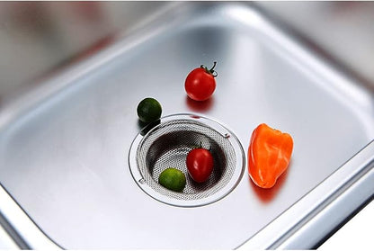 Kitchen Sink Strainer, 2-Pack Sink Strainer Basket with Handle, 4.5" Diameter, Stainless Steel, Rust Free and Dishwasher Safe
