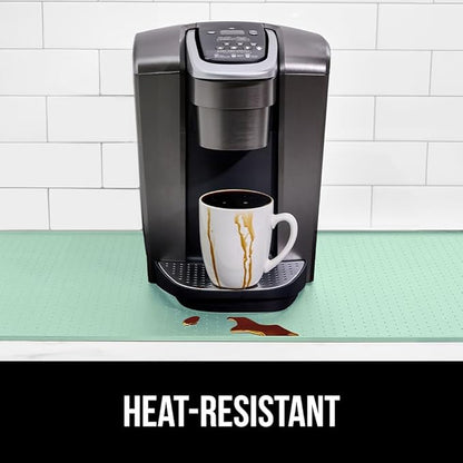 GORILLA GRIP Silicone Coffee Mat, 18x28, Espresso Machine Bar Accessories, Keep Kitchen Counters Clean, Stays in Place, Waterproof and Heat Resistant Dish Drying Mats, Home Decor Essentials, Mint