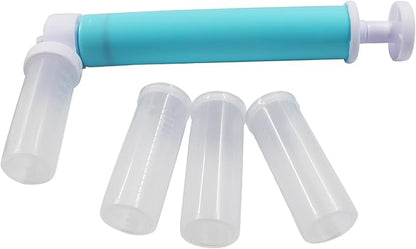1 Kit Manual Cake Airbrush, Airbrush Pump Coloring Spray Gun 4 Pcs Tube, DIY Baking Tools Cake Decorating for Kitchen/Cakes Cupcakes Cookies and Desserts(Blue)