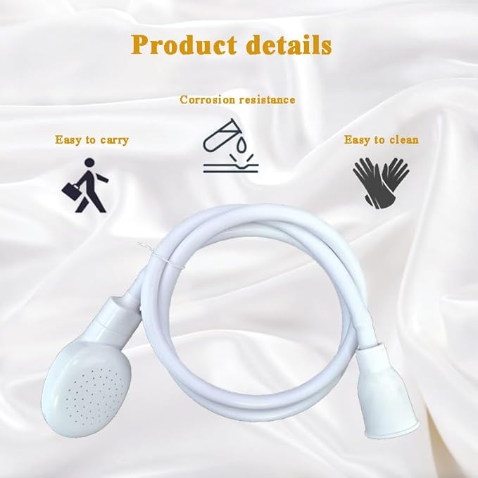 Pet Cleaning Shower Head Pet Shower Sprayer Dog Cat Washing Sprayer ABS Handheld Shower Spray Keep Hands Comfortable Sturdy Nozzle Foldable PVC Hose Quick Connect Faucet Indoor Outdoor 1 Set