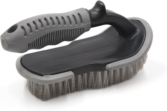 uxcell a17032400ux1049 1 Pack Plastic Handle Carpet Mat Chair Scrubbing Cleaning Brush for Home Car
