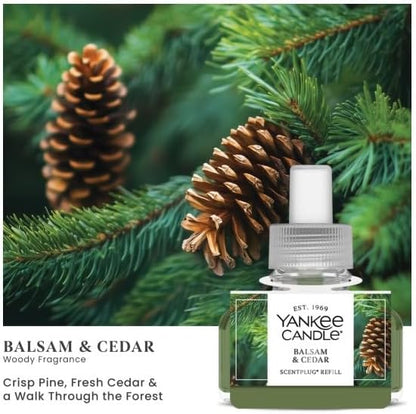 Yankee Candle Balsam & Cedar ScentPlug Refills (Pack of 6)