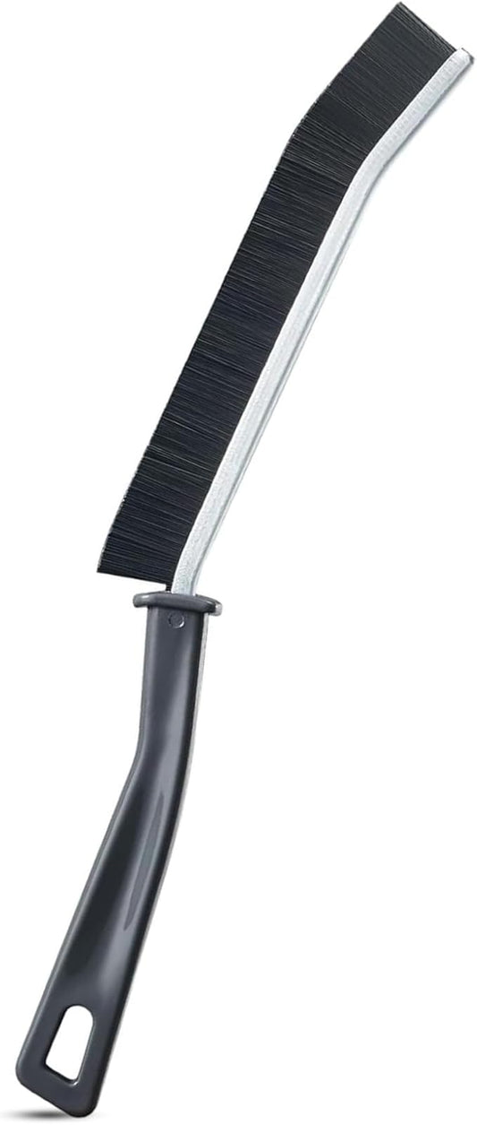 Hard Bristle Crevice Cleaning Brush - Small Scrub Brush for Toilet, Grout, Shower Tile, and Narrow Gaps - Durable Grout Brush with PET Bristles, Ergonomic Handle, Easy Storage - 1 Pack