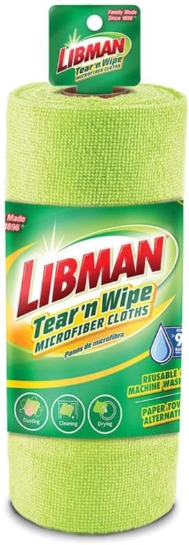 Libman Tear N Wipe Cloths, 15 Cloth Roll