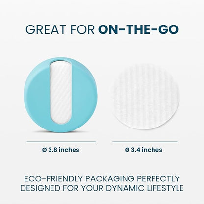 LastRound Reusable Makeup Remover Pads - 7 Washable Eco-Friendly Reusable Cotton Rounds for Face - Sustainable & Soft Cotton Face Pads for Facial Cleansing & Eye Makeup Removal - Travel Storage Case