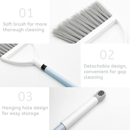 Small Broom and Dustpan Set, Household Mini Broom and Dustpan Set, Mini Broom and Cleaning Set Suitable for Various Small Areas (White)