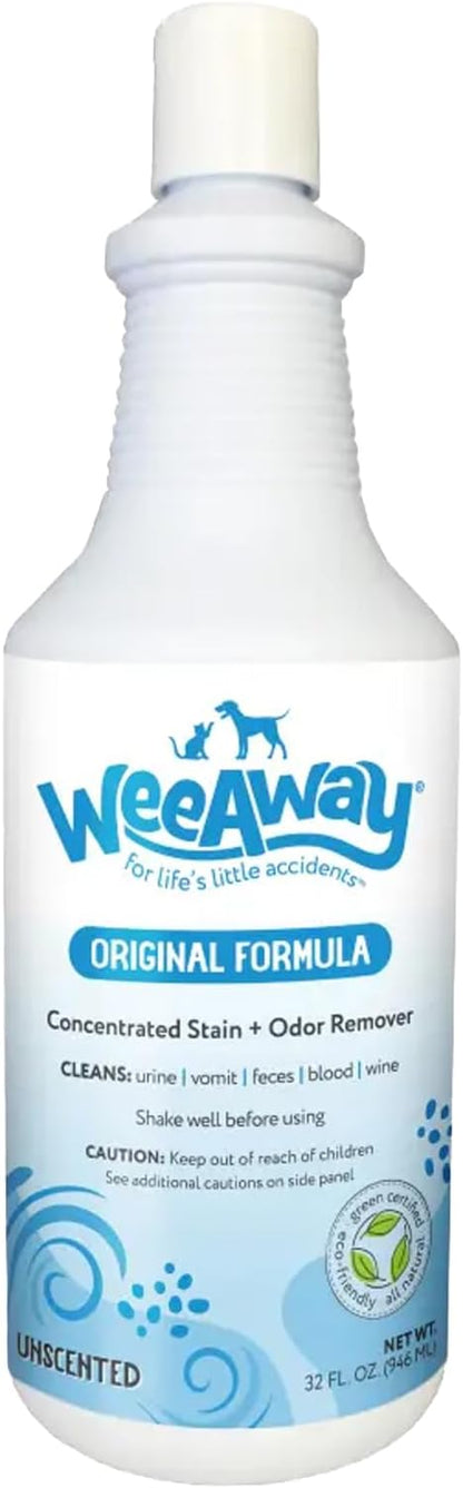 Wee Away Pet Urine Stain & Odor Remover – Natural Enzymatic Cleaner for Puppy Potty Training, Dog Pee – Eliminates Odors at the Source – Unscented, 32 fl oz