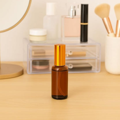 6Packs 30ml/1Oz Amber Glass Spray Bottles For Essential Oils Refillable Fine Mist Liquid Containers Mini Travel Glass Atomizer Bottles for Cleaning Perfume Essential Oils