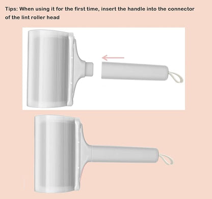Reusable Lint Roller 2 Pack, Washable Sticky Lint Roller with Cover for Pet Hair, Portable Travel Lint Remover for Clothes, Purse, Furniture, Car, Large Mini Lint Brush for Home and Travel (Grey)