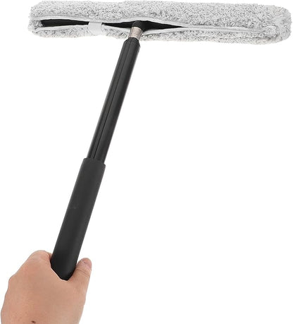 SOIMISS Telescopic Stainless Steel Window Squeegee with Extension Pole, Glass and Shower Mirror Cleaner for Bathroom and Car Windshield, Household Cleaning Tool