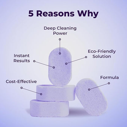 The All-In-One Multi Purpose Cleaning System - Cleaning Spray for Instant Stain Removal, With Concentrated Cleaning Tablets, for Home, Kitchen, Bathroom & More (1 Bottle+12 Pcs)