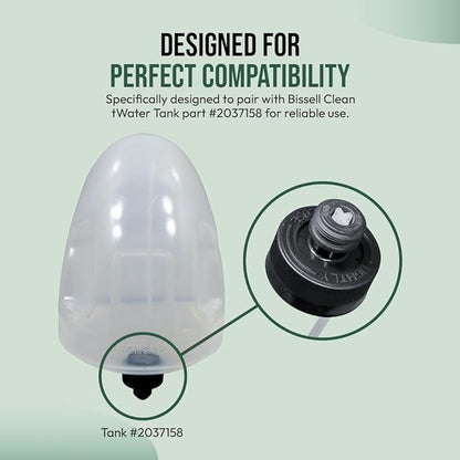 Replacement Cap & Straw Assembly for Bissell Little Green Machine Carpet Cleaners - Models 1400B, 1400W, 3369, 3353, 3519, - Only for Models Listed