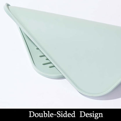 Dish Mat Silicone Dish Drying Mats Works For Drying Stemware Cocktail Glasses Silverware Pots Pans Knives and Dish Rack for Kitchen Counter Sink Bar Pads Easy to Clean (11.5" x 9.1")