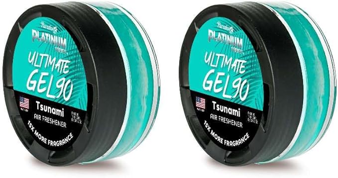 Paradise Air Platinum Series Ultimate Gel 90 Air Freshener, Net Weight 30g, Tsunami (2 Pack)