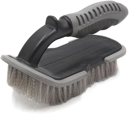 uxcell a17032400ux1049 1 Pack Plastic Handle Carpet Mat Chair Scrubbing Cleaning Brush for Home Car