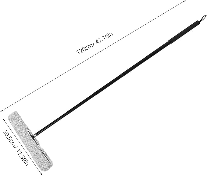 Telescopic Window Squeegee and Stainless Steel Glass Wiper, Extendable Shower Mirror Cleaner for Bathroom, Car, and Home Window Cleaning Tool