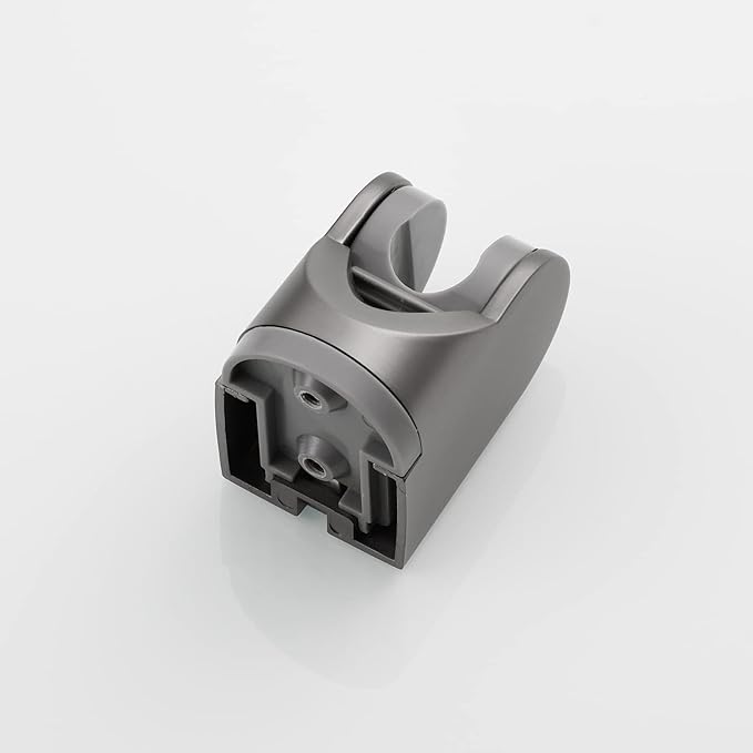 Tecmolog Adjustable Wall Mount Shower Holder Plastic Shower Head Bracket for Handheld Showerhead, Gun Black, ST01GR