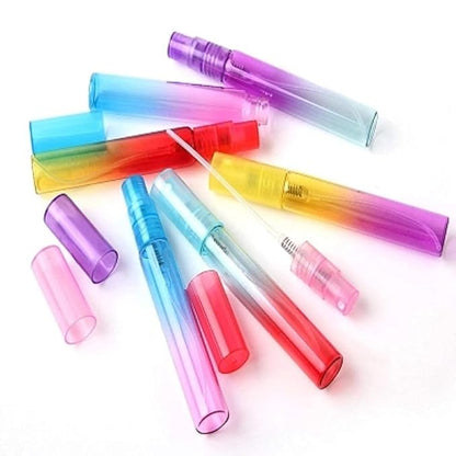 Mini Perfume Spray Bottles Colorful Glass Bottles Refillable Empty Fine Mist Sprayer Bottles Refillable Container Perfume Atomizer for Cleaning Essential Oils Liquid 6 Pieces Ombre Colors (8ml)