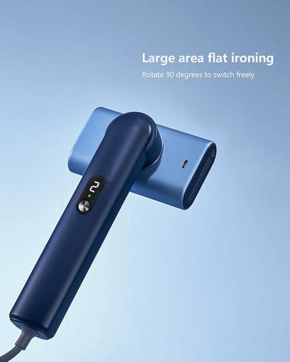 G9 Pro Smart Handheld Steamer for Clothes – Global Voltage Adaptation(100-240V), Palm-Sized & Lightweight (1lb), Dual Steam Modes, Easy Wrinkle Remover, Auto Shut-Off, Travel & Home Double Use (Blue)