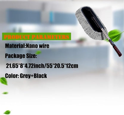 Car Duster Microfiber Duster Extendable Long Handle Microfiber Car Duster with External Scratch Free Car Interior Exterior Dusting Tools