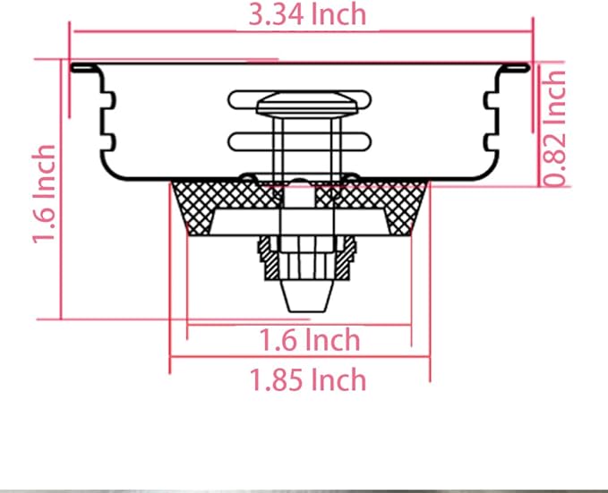 US Type Sink Drain Strainer Plug,Sink Filter Plug, Sink Plug Replacement, QS345C001