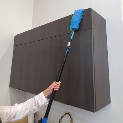 25 Foot Fan Cleaner High Ceiling 2 Cobweb Dusters with Heavy Duty Extension Pole, Window Squeegee Kit, Household Cleaning Gloves(18ft)