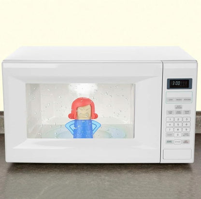 Angry Mom Microwave Cleaner - Angry Mom Mad Creay Mama Microwave Oven Cleaner High Temperature Steam Cleaning Equipment Tool Easily Crud Steam Cleans Add Vinegar and Water for Kitchen (Blue)