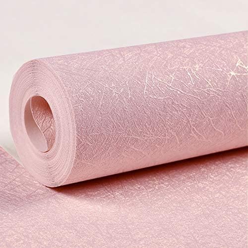 Cohoo Home Silk Pink Wallpaper Peel and Stick Contact Paper Pink Textured Silk Wallpaper Stick and Peel Self Adhesive Removable Paper Bedroom Wall Sticky Girls Drawer Liner Waterproof 15.7inW 197inL