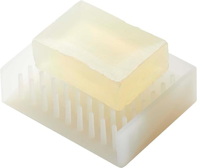Yamazaki Home Float Self Draining Soap Tray - Floating Holder Dish for Sink - Silicone