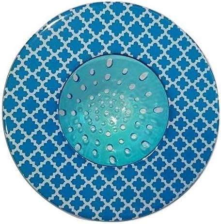 Handy Housewares 5.25" Diameter Decorative Designer Pattern Kitchen Sink Strainer/Food Trap (Single Pack, Blue Pattern)