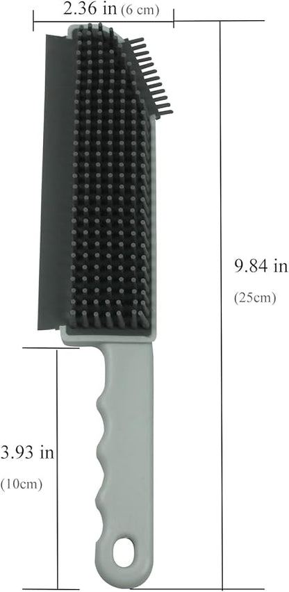 Multifunctional Cleaning Brush 2 Pcs Silicone Cleaning Brush Small Crevice Brush Scraper Brush Cleaner Kitchen Sink Squeegee Bathroom Countertop Floor Window Mirror Bathtub (White)