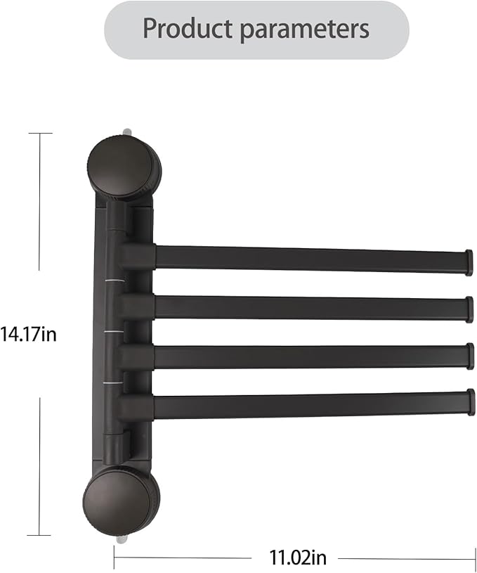 Towel Rack Suction Cup Clothes Drying Rack - Foldable Wall-Mounted Laundry Hanger for Bathroom, Balcony, Kitchen - Space-Saving, No Drilling, Sturdy(Grey)