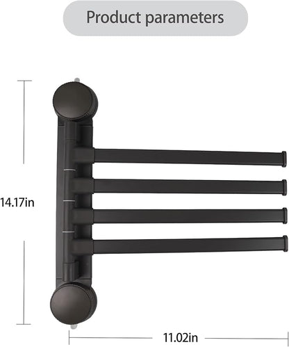 Towel Rack Suction Cup Clothes Drying Rack - Foldable Wall-Mounted Laundry Hanger for Bathroom, Balcony, Kitchen - Space-Saving, No Drilling, Sturdy(Grey)
